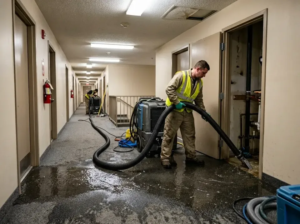 multi-unit-apartment-hallway-f-005 — frequently asked questions, Emergency Burst Pipe Water Extraction & Removal in Harleysv…